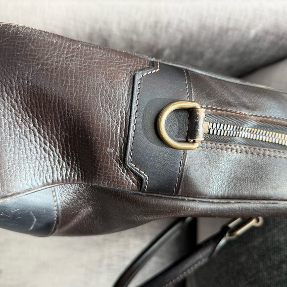 Men's Chocolate-brown Utah leather Louis Vuitton Acoma Satchel Briefcase - Picture 16 of 16